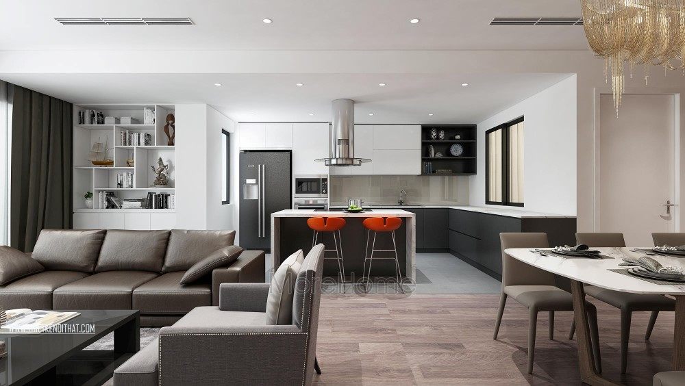 Thiết kế nội thất căn hộ chung cư Penthouse Imperia Garden